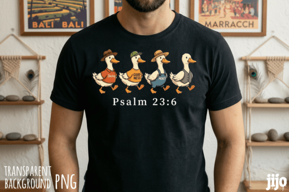 Duck Psalm Christian Shirley PNG T-Shirt Designs