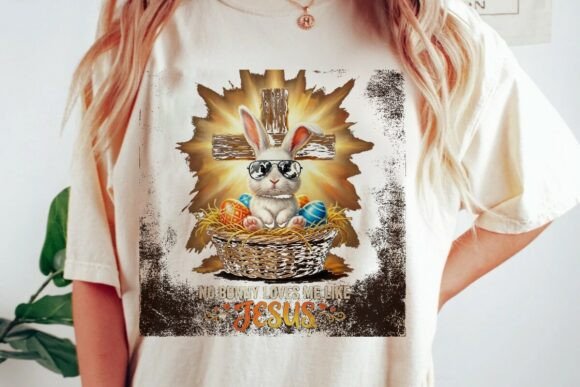 Easter Bunny Sunglasses Jesus Cross T-Shirt Designs