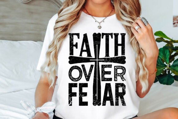 Faith over Fear SVG PNG, Christian T-Shirt Designs