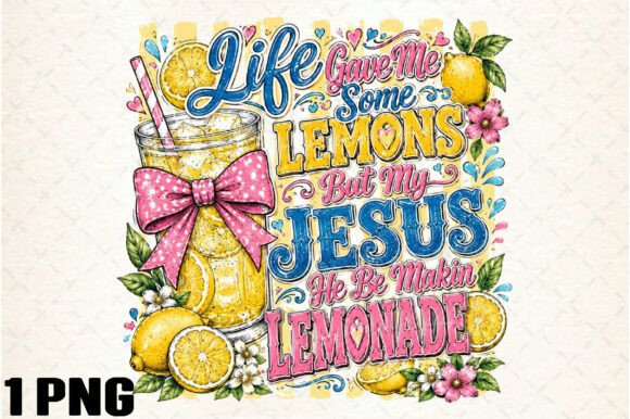 Funny Jesus Lemonade PNG for T-Shirt Designs