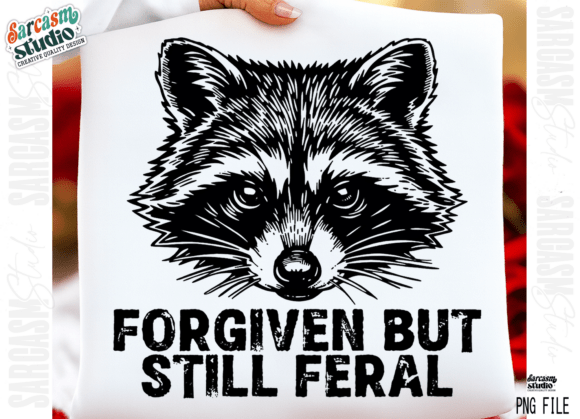 Funny Raccoon Christian Humor PNG Design for T-Shirt Designs