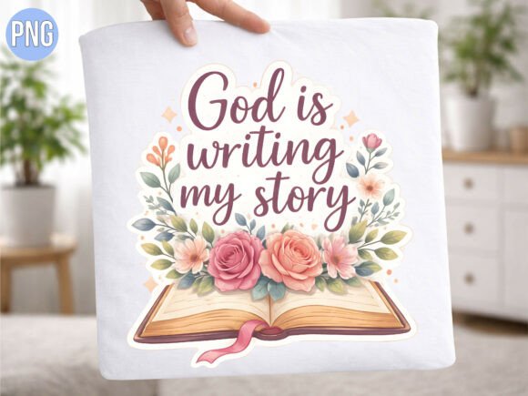 God Writing My Story Book Christian PNG T-Shirt Designs