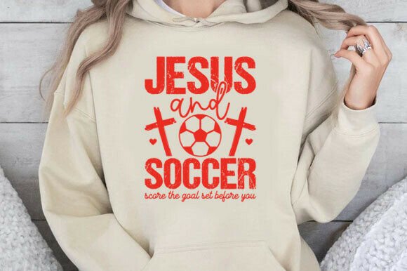 Jesus and Soccer PNG: Christian Soccer T-Shirt Designs