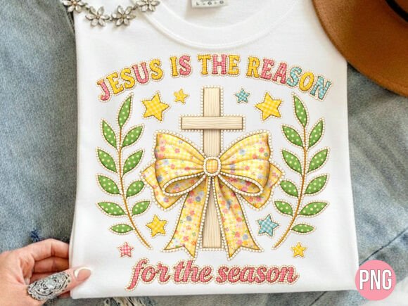 Jesus Is the Reason Easter Cross PNG for T-Shirt Designs