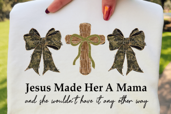 Jesus Made Her Mama Christian Mom T-Shirt Designs