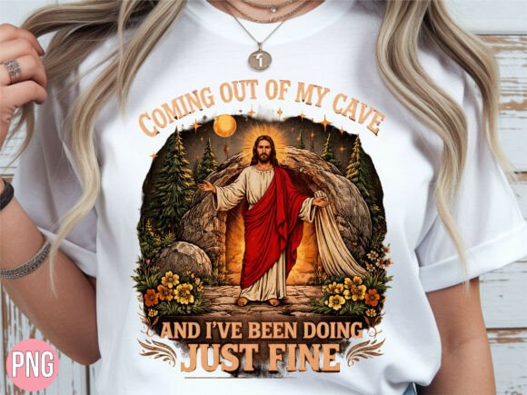 Jesus Risen Cave Easter PNG T-Shirt Designs