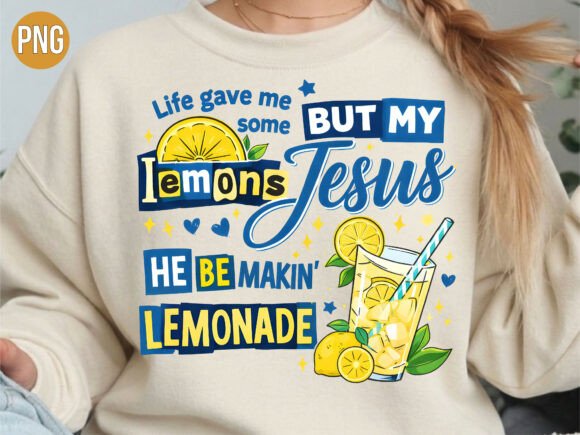 Making Lemonade Jesus PNG for T-Shirt Designs