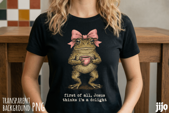 Toad Jesus Bow Tea PNG