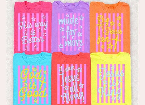 Trendy Striped Christian SVG PNG Bundle for T-Shirt Designs